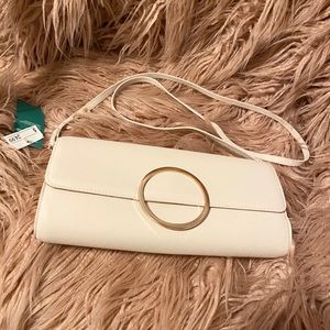 H&M NWT Cream and Rose Gold Clutch